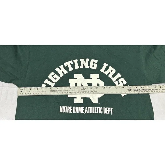 Notre Dame Vintage Shirt Fighting Irish Men's Medium New Green NWT Majestic NOS - Picture 6 of 9